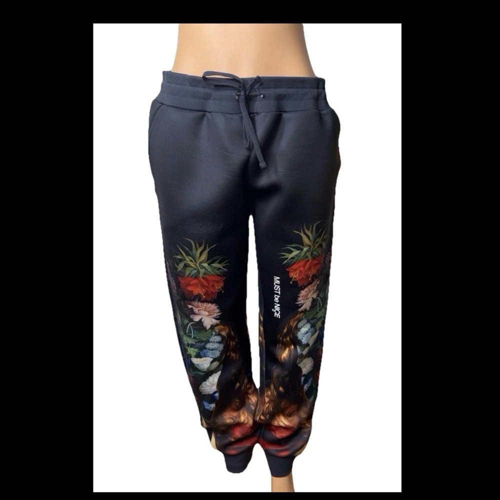 Floral Graphic Black Jogger Pants - ripndip